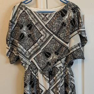 Black and White patterned Shelby and Palmer dress